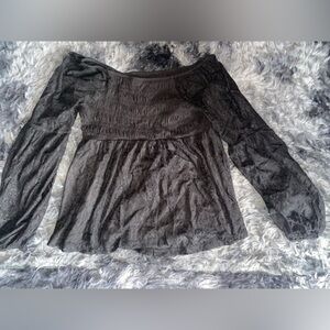 Torrid Black Textured Top